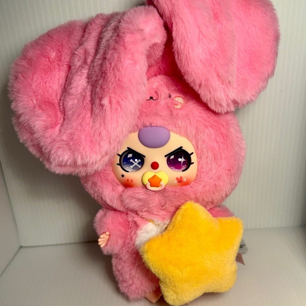 Baby Three Lily Rabbit Town V3 – Pink Bunny - Heterochromia Pattern Eyes – New - Picture 4 of 6